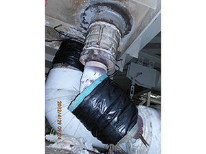 穿墙膨胀节施工现场